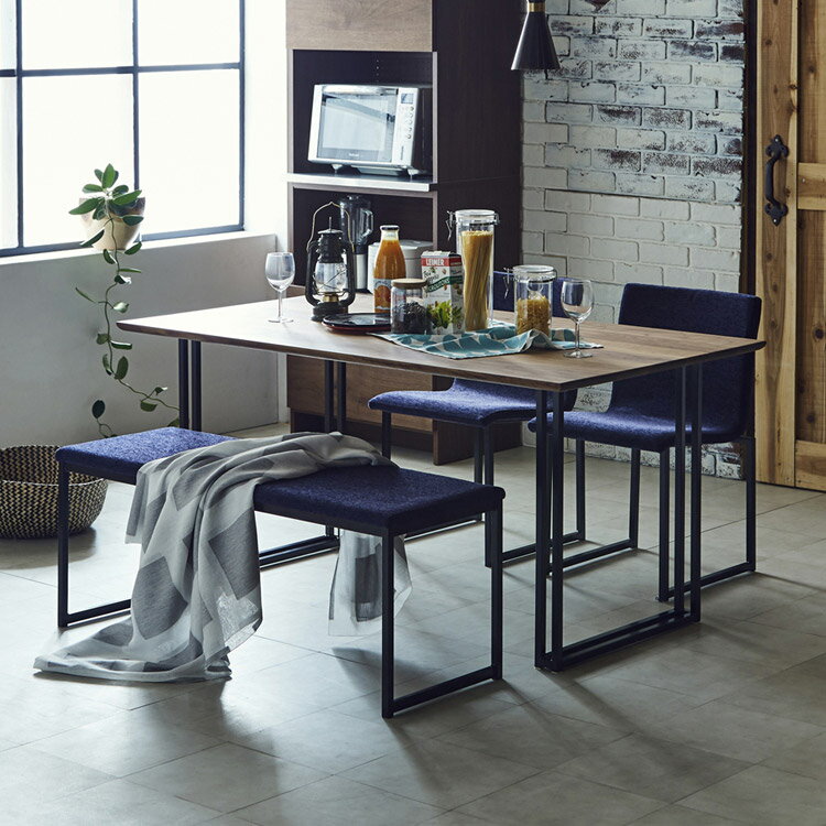 【3/3 20:00〜 全商品ポイント2倍!!】 ダイニングテーブルセット 食卓セット 4人掛け おしゃれ ダイニングテーブル 木製 150 ダイニングセット 4点セット 4人 北欧 高級 無垢材 オーク ベンチ ダイニングチェア 国産 日本製 ナチュラル ブラック