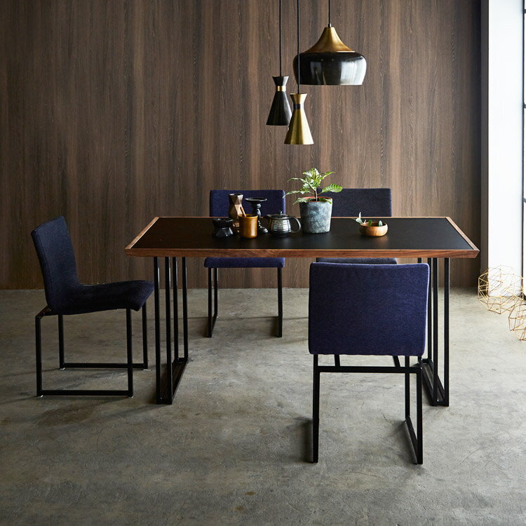 【全商品ポイント2倍!!】 ダイニングテーブルセット 北欧 4人掛け ダイニング 5点セット ダイニングテーブル 幅150 おしゃれ 国産 ブラック 木製 無垢 メラミン テーブル 150 ダイニングチェア ウォールナット ブラウン ブルー