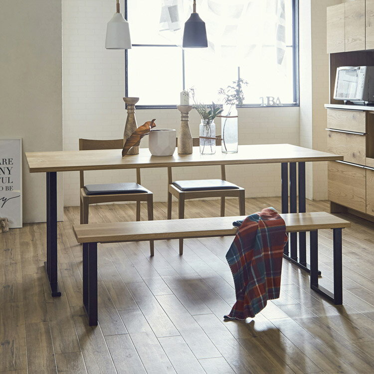 ＼21時〜4H限定 最大500円クーポン／ ダイニングテーブルセット 4人掛け おしゃれ ダイニングセット 国産 日本製 ダイニングチェア 北欧 幅180cm 木製 無垢材 食卓セット 180 オーク ベンチ ダイニングテーブル ナチュラル ブラウン 開梱設置無料