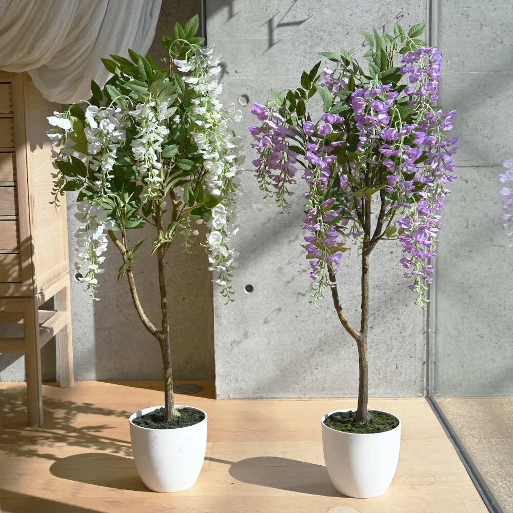 Rakuten - ウェステリアツリー　人工観葉植物　インテリア　リビング　藤の花