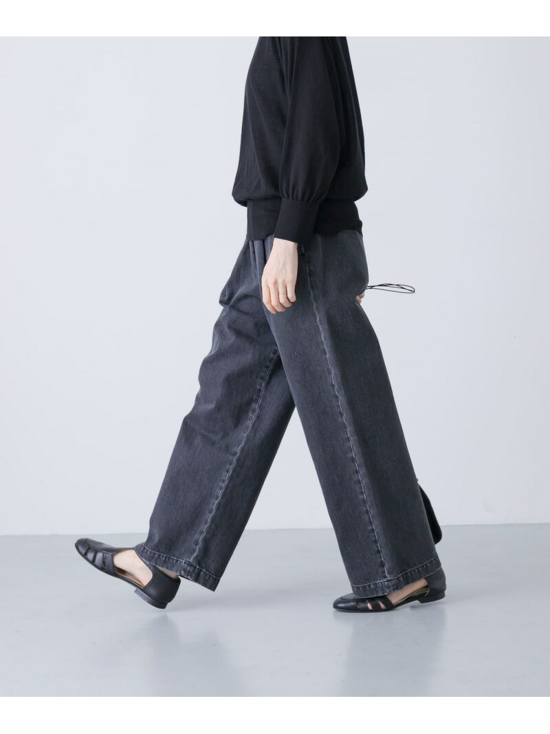 フェードデニムイージーパンツ かぐれ カグレ パンツ ジーンズ・デニムパンツ ブラック【先行予約】*【送料無料】[Rakuten Fashion]