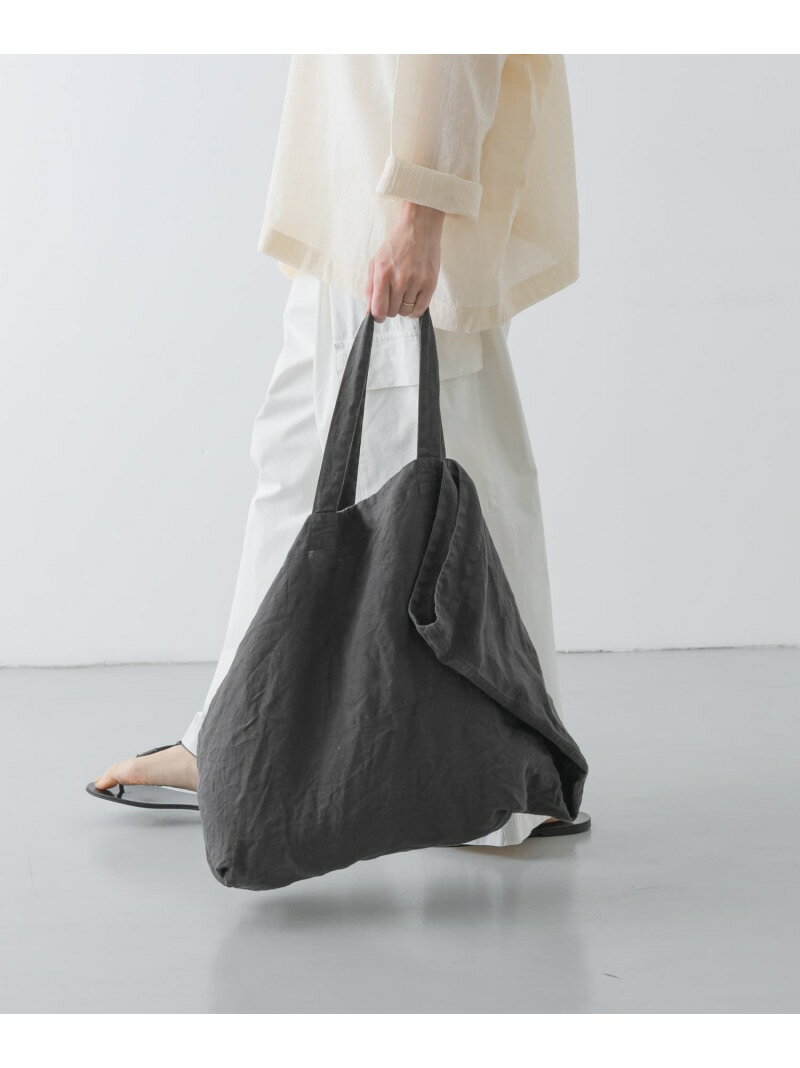 リネンビッグトートバッグ かぐれ カグレ バッグ トートバッグ イエロー ベージュ ピンク グレー【送料無料】[Rakuten Fashion]