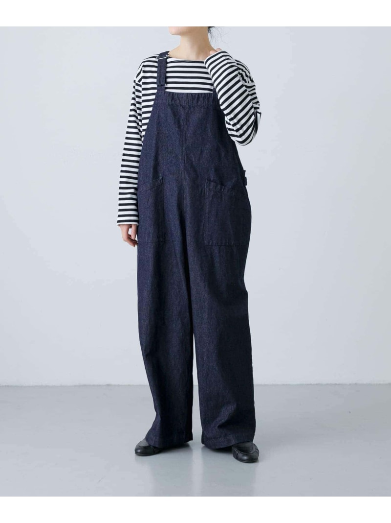 バッククロスサロペット かぐれ カグレ オールインワン・オーバーオール オーバーオール・サロペット ブルー【先行予約】*【送料無料】[Rakuten Fashion]