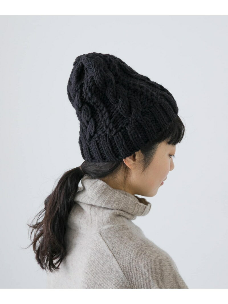 ペルーアランニットキャップ かぐれ カグレ 帽子 ニット帽・ビーニー グレー ブラック【送料無料】[Rakuten Fashion]