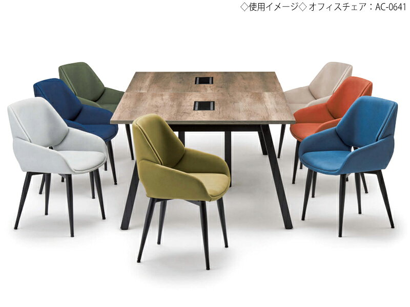【法人送料無料】 【業務用】 オフィスチェア 事務イス ワークチェア パソコンチェア ミーティングチェア スチール脚 キャスター 布張り 青 緑 黄色 白 AC-0641 kaguro-r-10085692 カグロー楽天市場店 サンプル画像2