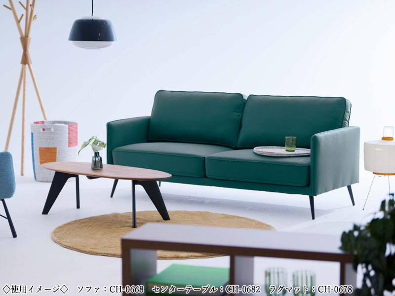 【送料無料】 ソファ sofa 2人掛け 2P リビングソファ 椅子 イス 長いす ベンチ ラウンジソファ 幅130cm スチール脚 レザークロス ダークグレー CH-0664