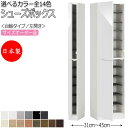 【室内搬入サービス付】 シューズボックス 靴箱 下駄箱 靴入れ 玄関収納 台輪タイプ ハイタイプ 開き戸 片開き すきま収納 木製 FZ-0096