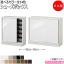 【室内搬入サービス付】 【日本製】 シューズボックス 下駄箱 靴入れ 隙間収納 台輪タイプ 引戸 スライド扉 ロータイプ 可動棚付 国産 サイズオーダー FZ-...