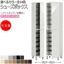【室内搬入サービス付】 【日本製】 シューズボックス 下駄箱 靴入れ 隙間収納 フットタイプ 開き戸 右開き ハイタイプ 可動棚付 国産 サイズオーダー FZ-0116