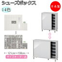 【室内搬入サービス付】 シューズボックス 靴箱 下駄箱 靴入れ 玄関収納 フットタイプ ロータイプ 引戸 すきま収納 木製 FZ-0119