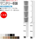 【室内搬入サービス付】 サニタリー収納 洗面台サイド収納 幅15-30cm 奥行42cm 上台 2面オープン 下台 引出 FZ-0522