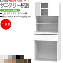 【室内搬入サービス付】 サニタリー収納 ランドリー収納 幅71-80cm 奥行32cm 上台 板扉 両開き 下台 スライド棚 FZ-0575