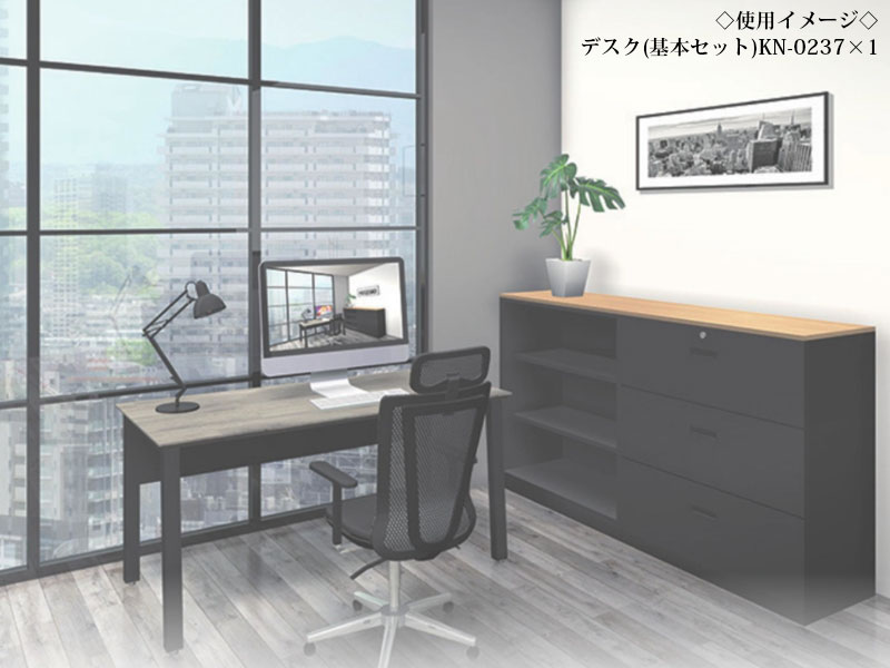 【法人送料無料】 【業務用】 ワーキングデスク 増連セット フリーアドレス テーブル オフィスデスク 作業机 平机 片面 幅120cm 奥行70cm コードホール KN-0236 [2]
