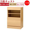 【日本製】 ユニット家具 2ドロワー チェスト 引出2杯 幅30〜40cm 奥行35cm 高さ92.4cm用 下部ユニット オーダー家具 多目的 ナチュラル 北...