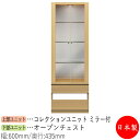 【日本製】 【室内搬入サービス付】 コレクションケース キャビネット 戸棚 ガラス戸 幅60cm 収納家具 ホワイト グレー ブラウン シンプル 北欧 ナチュラル モダン MS-0630