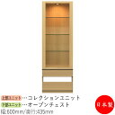 【日本製】 【室内搬入サービス付】 コレクションケース キャビネット 戸棚 ガラス戸 幅60cm 収納家具 ホワイト グレー ブラウン シンプル 北欧 ナチュラ...