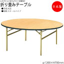 【法人送料無料】 【日本製/業務用】 レセプションテーブル 会議テーブル 折りたたみテーブル 宴会テーブル φ120cm 丸型 円 ラウンド シナ合板 スチール脚 NS-1111