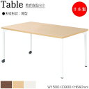 【法人送料無料】 【日本製/業務用】 ワークデスク 机 作業テーブル 会議テーブル 幅150cm 奥行90cm 高さ64cm 角型 メラミン化粧板 木目 茶 ブラウン 白 NS-1249