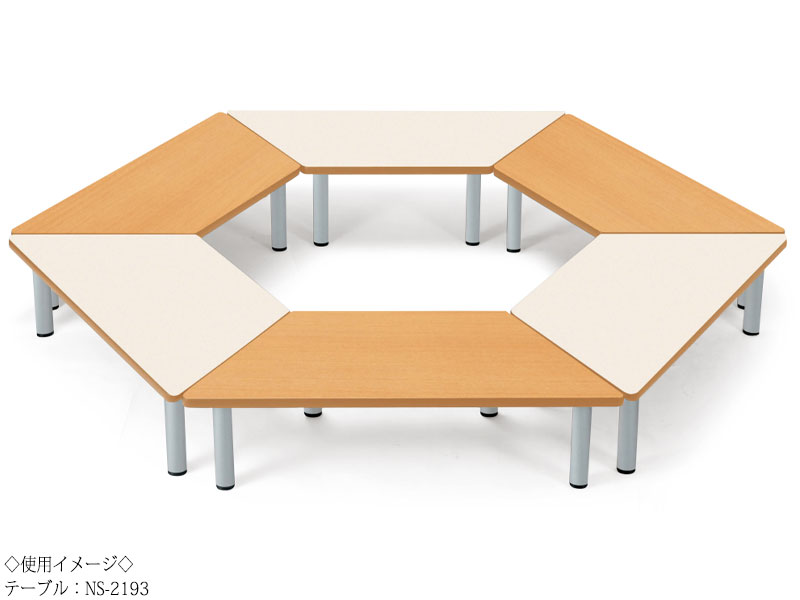 【法人送料無料】 【日本製/業務用】 作業テーブル 作業机 ワークデスク φ120cm 高さ33cm 座卓タイプ 丸型 円 ラウンド メラミン化粧板 木目 茶 アイボリー NS-2192 [2]