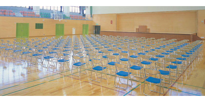 【法人送料無料】 【日本製/業務用】 6脚セット 折りたたみイス パイプ椅子 会議チェア 折畳椅子 連結機能 シリンダー機構 スチールパイプ 粉体塗装 レザー張り SA-0149