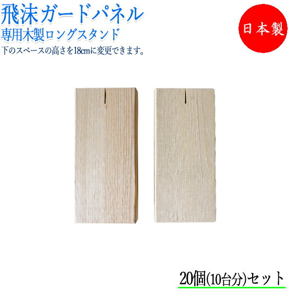 飛沫ガードパネル 専用 脚 オプション 20個セット 飛沫予防 拡散軽減 日本製 業務用 枠無し TM-0174