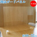 【送料無料】 飛沫ガードパネル Lサイズ 単品 塩化ビニール樹脂 飛沫予防 拡散軽減 日本製 業務用 枠無し 66cm 50cm TM-0177