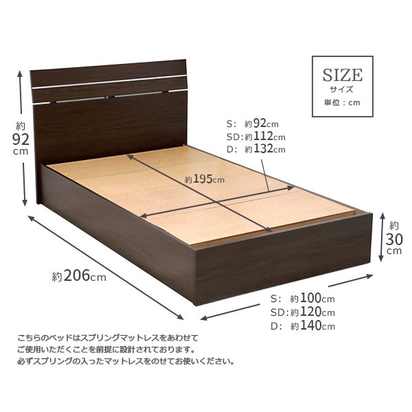 ベッド マットレス付 ホテルスタイルベッド シングル Sサイズ TM-0108 [3]