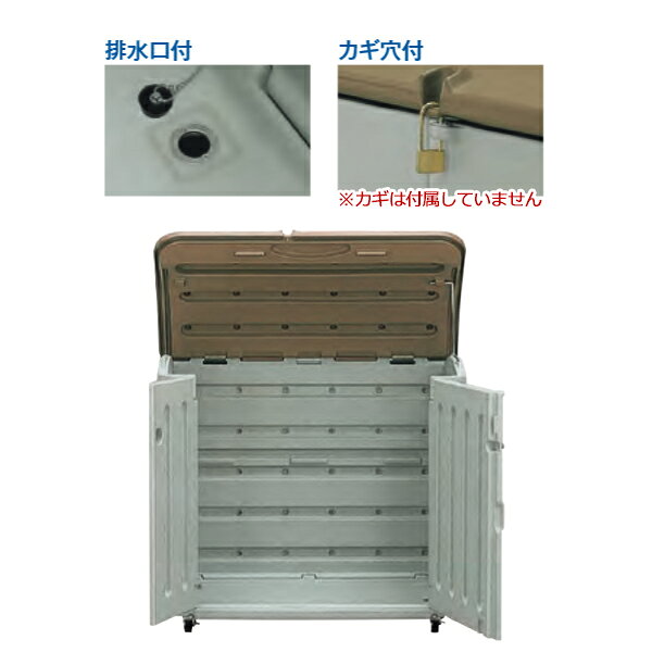【法人送料無料】 【日本製/業務用】 集積保管容器 回収バスケット ボックス ごみ箱 ダストボックス 600L 表示プレート付 カギ穴付 排水口付 キャスター付 樹脂製 TR-0240 [3]