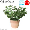フェイクグリーン 人工植物 グリーンポット ミニ鉢植え 高さ約36cm みどり 緑 リラックス ミニリーフ UT-0424