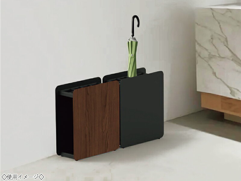 【法人送料無料】 【業務用】 傘立て アンブレラスタンド 収納 ラック 幅400cm 差込口8個 8本収納可能 スチール製 茶 黒 リバーシブル UT-1127 2