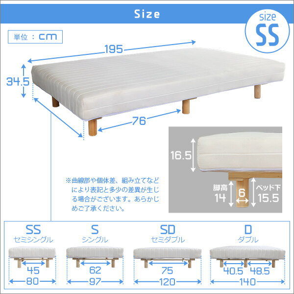 （ お買い物マラソン ）セミシングルサイズ 搬入 組立カンタン やわらかな寝心地 脚付きロールマットレス（ポケットコイルスプリング)so -sss