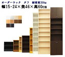 (お買い物マラソン)カラーボックス 本棚 収納棚 薄型収納(タフ)幅15 - 24 奥行46 高さ60cm 2段(約 奥行45)棚 すきま収納 オーダーラック コード穴 隙間収納 オーダー サイズ つっぱり ラック オープンラック スリム ラック 扉 取り付け 日本製 コミック
