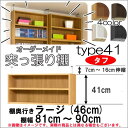 (お買い物マラソン)突っ張り棚 タフ 幅81~90 奥行46cm用 Type41高さ48~57cm オーダーラック 本棚 カラーボックス ラックがサイズオーダーできる 収納棚 収納 木製 大容量 薄型 省スペース・収納家具 本収納 2段 日本製