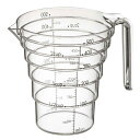 【P2倍/GW特別SALE】 軽量カップ おしゃれ レイヤー 段々軽量カップ500ml クリア 2547 山崎実業 2547 キッチン用品