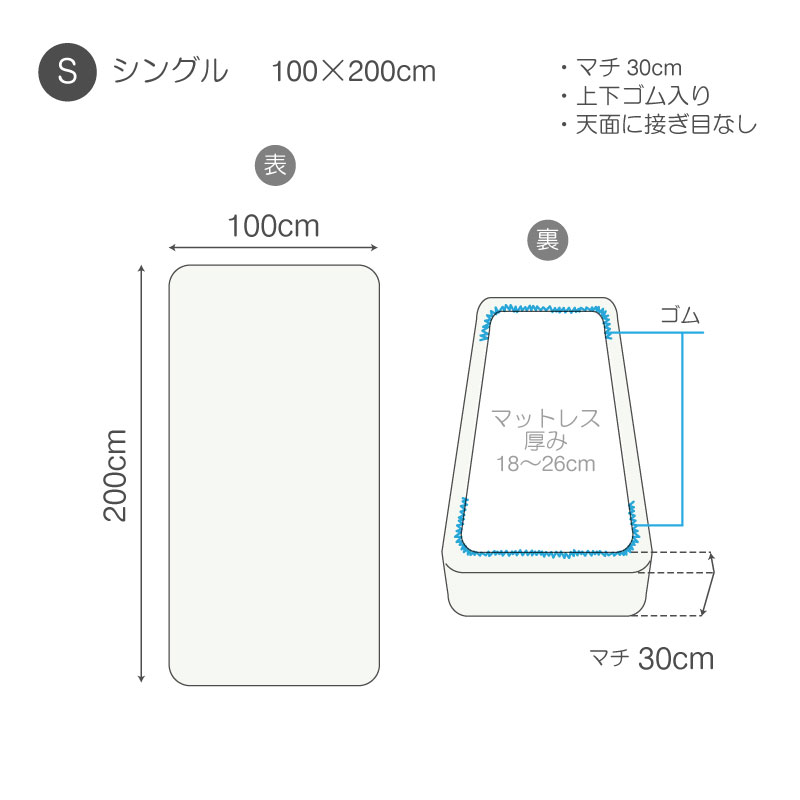 ボックスシーツ シングル 綿100％ おしゃれ 北欧 コットンフランネル 100×200×30cm ベッドシーツ かわいい マットレスカバー