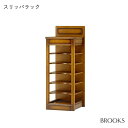 【ポイント2倍 5/16 01:59迄】 スリッパラック BROOKS 玄関 収納 スリッパ 天然木 ナラ材 幅29 奥行30 高さ76 木製 高級 北海道の家...