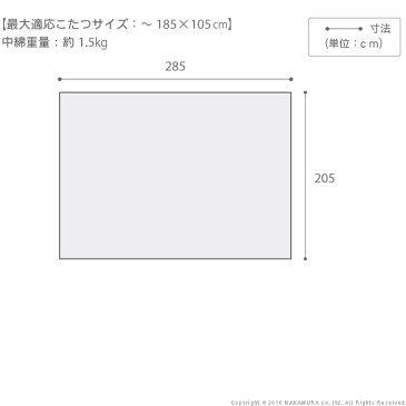 【エントリーでポイント5倍 6/24 23:59迄】こたつ布団 北欧 長方形 日本製厚手カーテン生地の北欧柄こたつ布団 ナチュール 285x205cm ノルディック