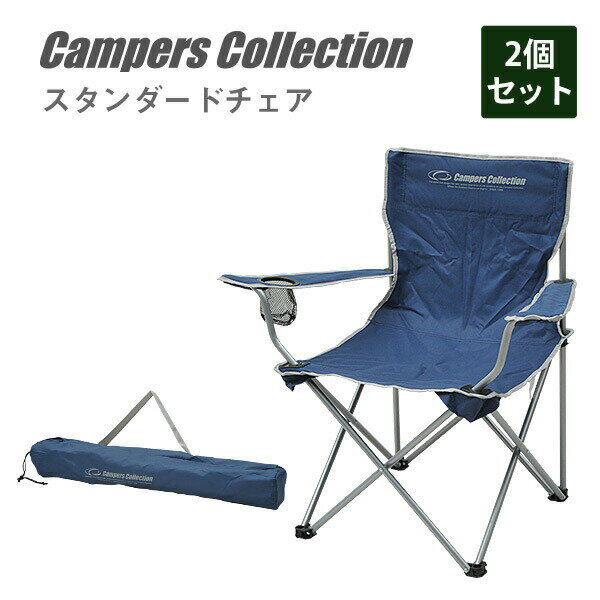 アームアクションチェア(2個セット) P-230(NV)*2 レジャーチェア キャンプ アウトドア バーベキュー 折りたたみ椅子 折りたたみチェア キャンプ用品 山善 YAMAZEN キャンパーズコレクション