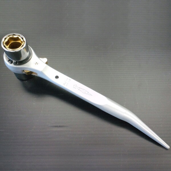 アルミ製 4サイズラチェットレンチ インナー17・19mm/アウター21・24mm 【軽量】 SRF3A ラチェットレン..