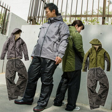 防寒着 上下セット 防水 極寒 メンズ バイク 通勤通学 WCP-AG140 中綿ジャケット アウター 防寒ジャケット 防寒ジャンパー 防寒ジャンバー 防寒ウエア 山善×Makku 【送料無料】 山善/YAMAZEN/ヤマゼン