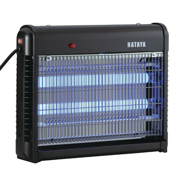 業務用電撃蚊チッと 電撃式殺虫器 UV光源殺虫器 高電圧駆除 DGK-1P ブラック 大型 業務用 誘引殺虫器 捕虫器 殺虫灯 殺虫ライト 高電圧 UV 近紫外線光源 捕虫器 薬剤不使用 ハタヤ HATAYA 【送料無料】