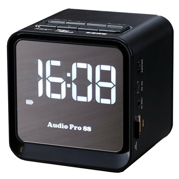 ミニスピーカー 時計機能 アラーム機能 クロックラジオ付き Bluetooth送受信機(切替式)付属 TMB-009BT スピーカー SDプレーヤー ブルートゥ...