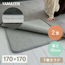 ラグ ラグ用 下敷き ラグマット マット ゆかモフ 170×170cm 2畳用 10mm厚 下敷き専用 SYM10-2 ラグの下に敷く ラグ 下敷き 滑り止め 洗える カーペット マット ラグ 床暖房対応 ゆかモフ ゆかもふ 【送料無料】 山善/YAMAZEN/ヤマゼン