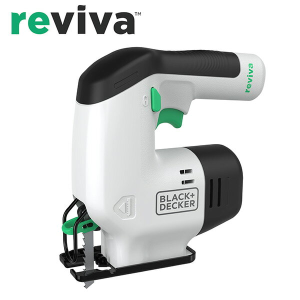 BLACK+DECKER ブラックアンドデッカー REVIVA ジグソー REVJ12C-JP 本体サイズ 幅19×奥行7×高さ18.5cm　重量1.1kg 仕様 ●原産国：中国 商品説明 ●定格電圧:DC10.8V●バッテリータイプ:リチウムイオン●電池容量:1.5Ah●ストローク長:16mm●ストローク数:0-2,800回分●ハウジング部分に50％のリサイクルマテリアルを使用●1台当たり500mlペットボトル18本分のリサイクルマテリアルが使用(1本10.3gで計算)●Uシャンクタイプ・Tシャンクタイプの両方のジグソーブレードに対応●ワンタッチでブレードは取り付け可能●軽量・コンパクトなボディでさまざまな切断を容易に可能●付属品:充電器x1、木工用ジグソーブレードx1、説明書●保証期間:1年 商品補足説明 YAMAZEN ヤマゼン 山善 通販 BLACK＆DECKER ブラックアンドデッカー black＆decker ブラック＆デッカー ブラデカ B＆D DIY リフォーム 日曜大工 軽作業 現場 工場 電動工具 作業工具 充電 充電式 木材 のこぎり ブレード 切断 カット マルチツール マルチツールプラス EVO183 EVO ECH183 ジグソーヘッド ジクソー ジグゾー R9R25電動工具 ランキング