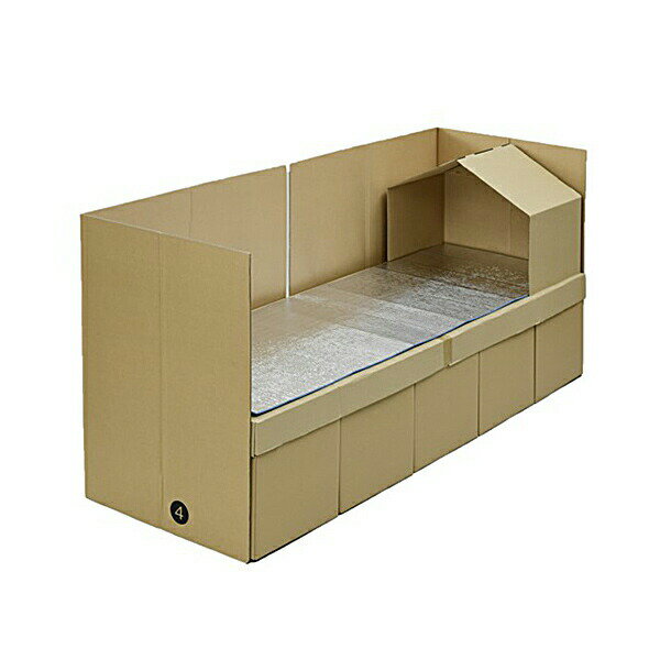 非常用段ボールベッド 専用マット/快眠補助ドーム付き U-Q914 普段使い 耐久性 防災グッズ 防災用品 避難所 ダンボールベッド ユーザー 【送料無料】