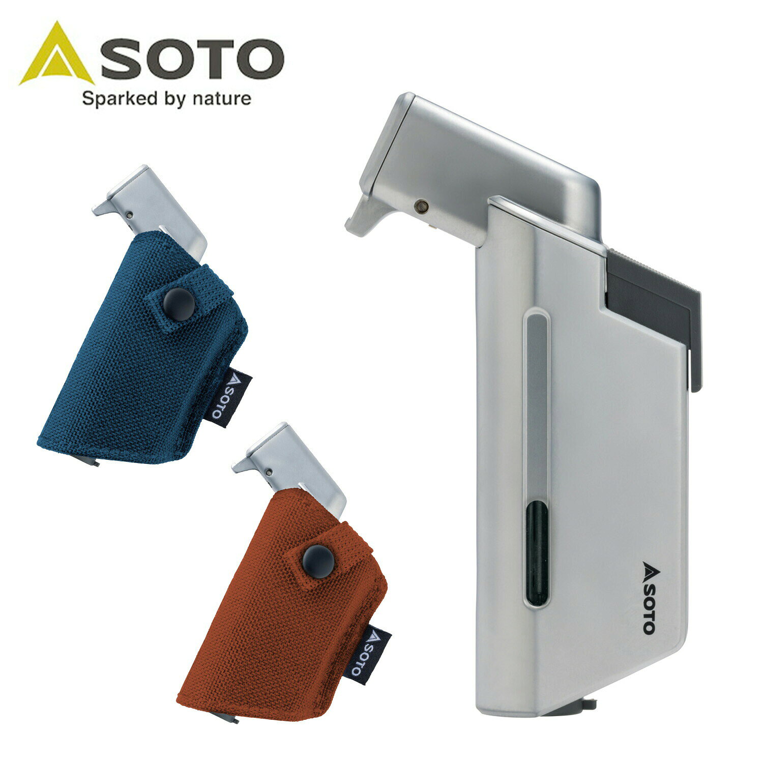 SOTO ソト マイクロトーチEDGE ホルスターセット ST-489CSNV/ST-489CSTC 本体サイズ 本体：幅5.1×奥行1.9×高さ9cm、重量83gホルスター：幅4.5 ? 奥行3 ? 高さ7cm、重量15g 材質 本体：亜鉛、真鍮、鋼材、樹脂ホルスター：ナイロン、ポリプロピレン、ポリエステル 仕様 ●原産国：日本 商品説明 ●マイクロトーチEDGEと限定カラーのホルスターがセットになったお買い得な限定商品!●カラーは2色展開で、どんなギアにもマッチするネイビーと大人な雰囲気を漂わせるテラコッタ●手のひらに、すっぽり収まる小型の強力耐風バーナー●ムダを削ぎ落としエッジの効いた造形に、落ち着きのあるマットシルバーの装いを纏ったマイクロトーチ●仕上がりが美しいだけでなく、強度に優れた亜鉛ダイカスト成形のメタルボディは、小型でありながらも適度な重量感と心地よい使用感を味わえる●使用後テーブルなどへ置いた際に、熱くなった火口が接触しないデザイン設計のため、安心。性能面においても妥協がなく、ガスタンク内への活性炭のインストールと空気孔の位置変更を実施し、耐久性アップ 商品補足説明 YAMAZEN ヤマゼン 山善 通販 新富士バーナー SOTO ソト キャンプ アウトドア レジャー マイクロトーチ トーチバーナー 小型バーナー 強力耐風 充填 カセットガス 着火 焚き火 アートクラフト 点火 花火 BBQ バーベキュー XAAHI/ネイビー XAAHJ/テラコッタクッキングギア ランキング