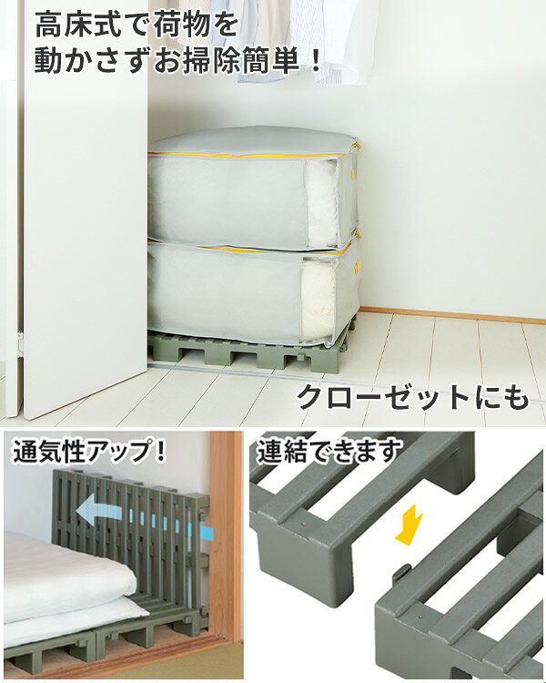 クリーンパレット 連結タイプ 2台入りCPJ-2 パレット 押し入れ すのこ スノコ 防カ...
