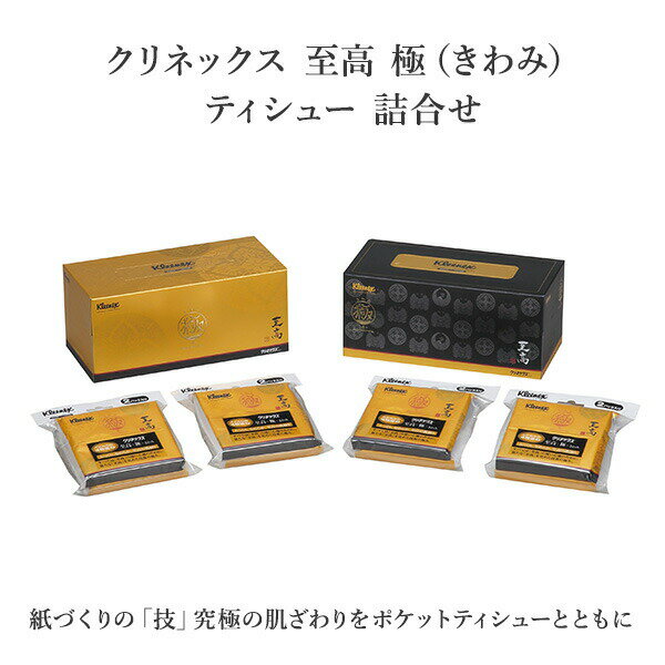 クリネックス 至高 極(きわみ) ティッシュ 詰め合わせ 6点セット 9305 ティシュー 箱ティッシュ ボックスティッシュ ポケットティッシュ 高級 ギフト プレゼント 贈り物 お中元 お歳暮 お年賀 内祝い 引っ越し 引越し 日本製紙クレシア 【送料無料】
