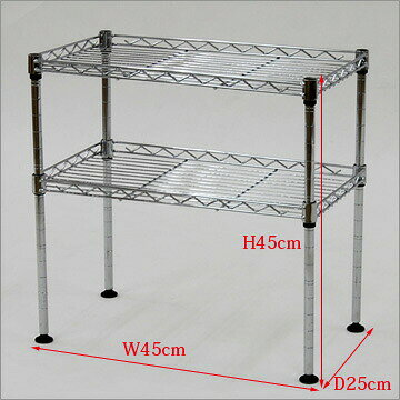 ミニラック2段 幅45cm 奥行25cm 高さ45cm コンパクトなキッチンラック(スチールラック) キッチン(台所)の調味料ラック(スパイスラック)やシンク下 収納ラック 洗面所(脱衣所)のすき間収納(隙間収納 すき間収納) 卓上ラック kaguto-plus-10000808 家具通販のカグトプラス サンプル画像3