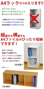 『A4対応カラーボックス3段』(3個)幅35.9cm 奥行き29.2cm 高さ105.1cm 送料無料A4ファイル収納可能カラーBOX(すき間収納 すきま収納 隙間収納) CDラック(DVDラック)ブックラック(本棚 書棚 文庫ラック 漫画本 コミック)連結 組立家具(HK3T-03_WH/HK3T-04_NA)